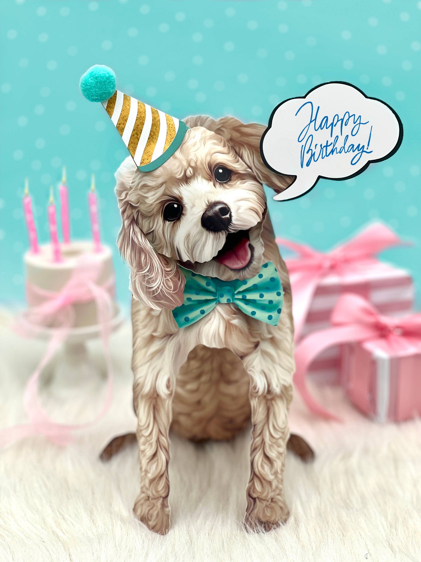 Poodle (6 Pop-up Greeting Cards)