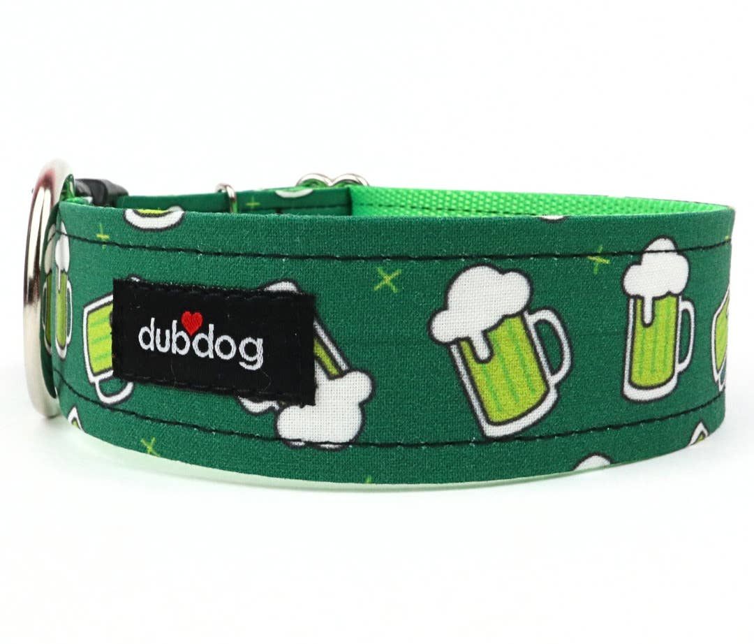 Green Beer Dog Collar