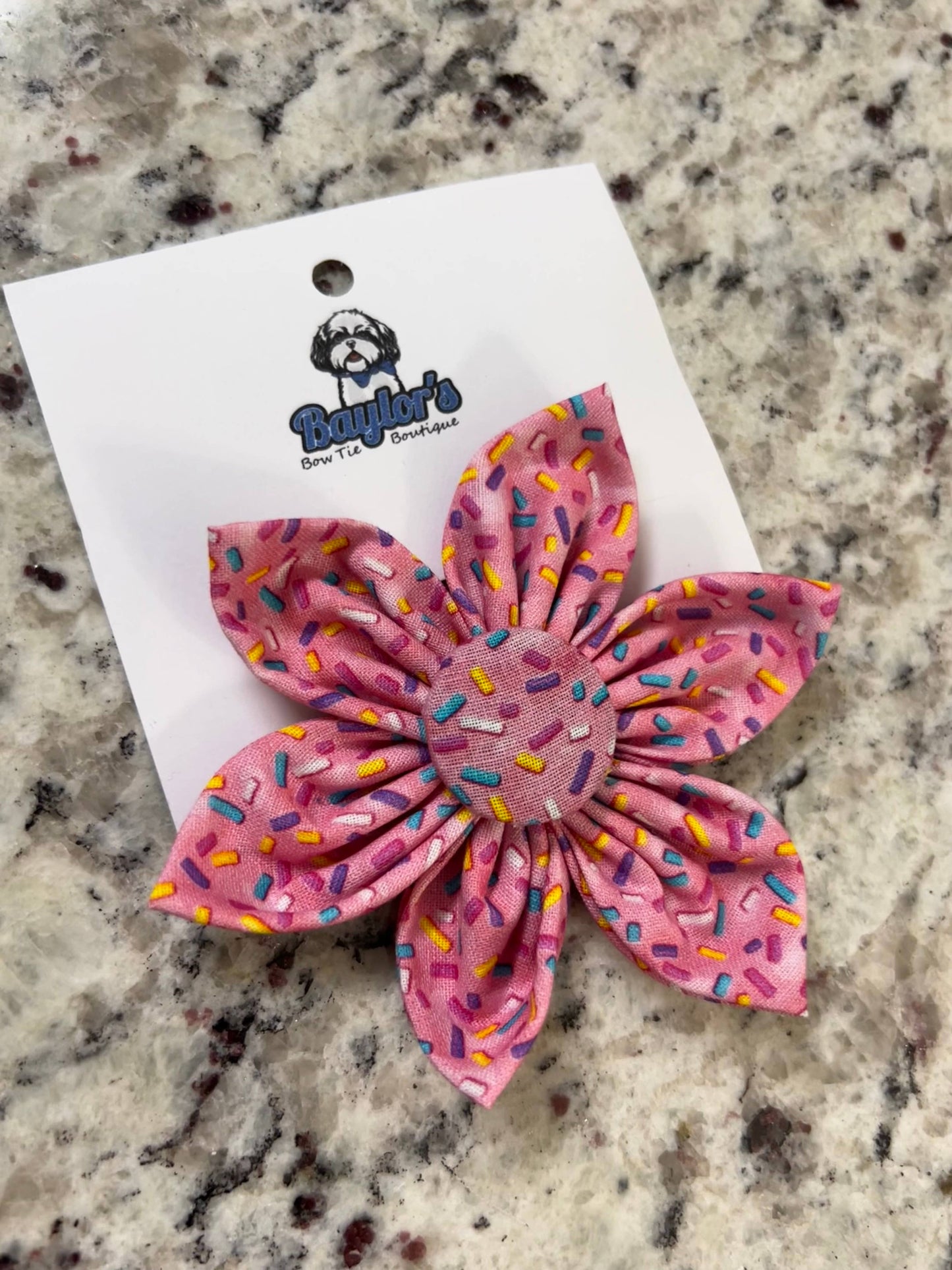Sprinkles Pet collar Flower, birthday girl dog accessories