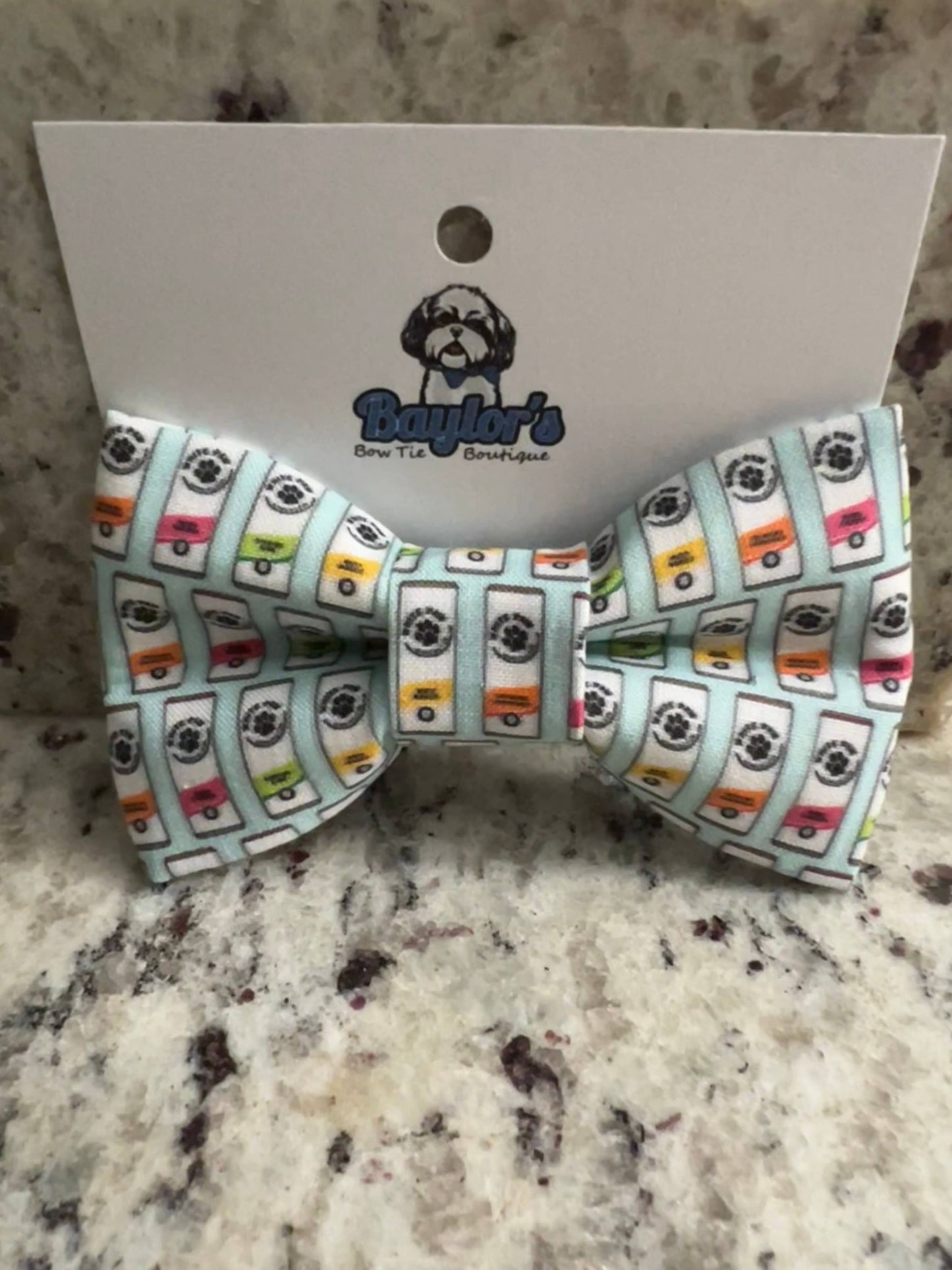 White paw Pet Bow Tie, summer dog bow tie