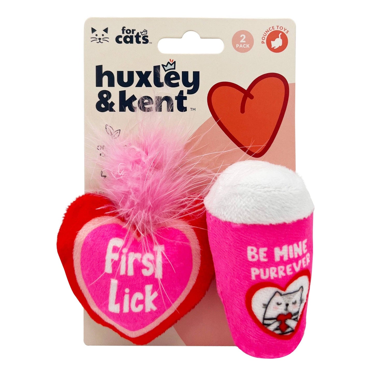 First Lick Heart & Be Mine Coffee 2pk Cat Toy