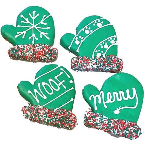 Mittens Assorted Red & Green Dog Treat
