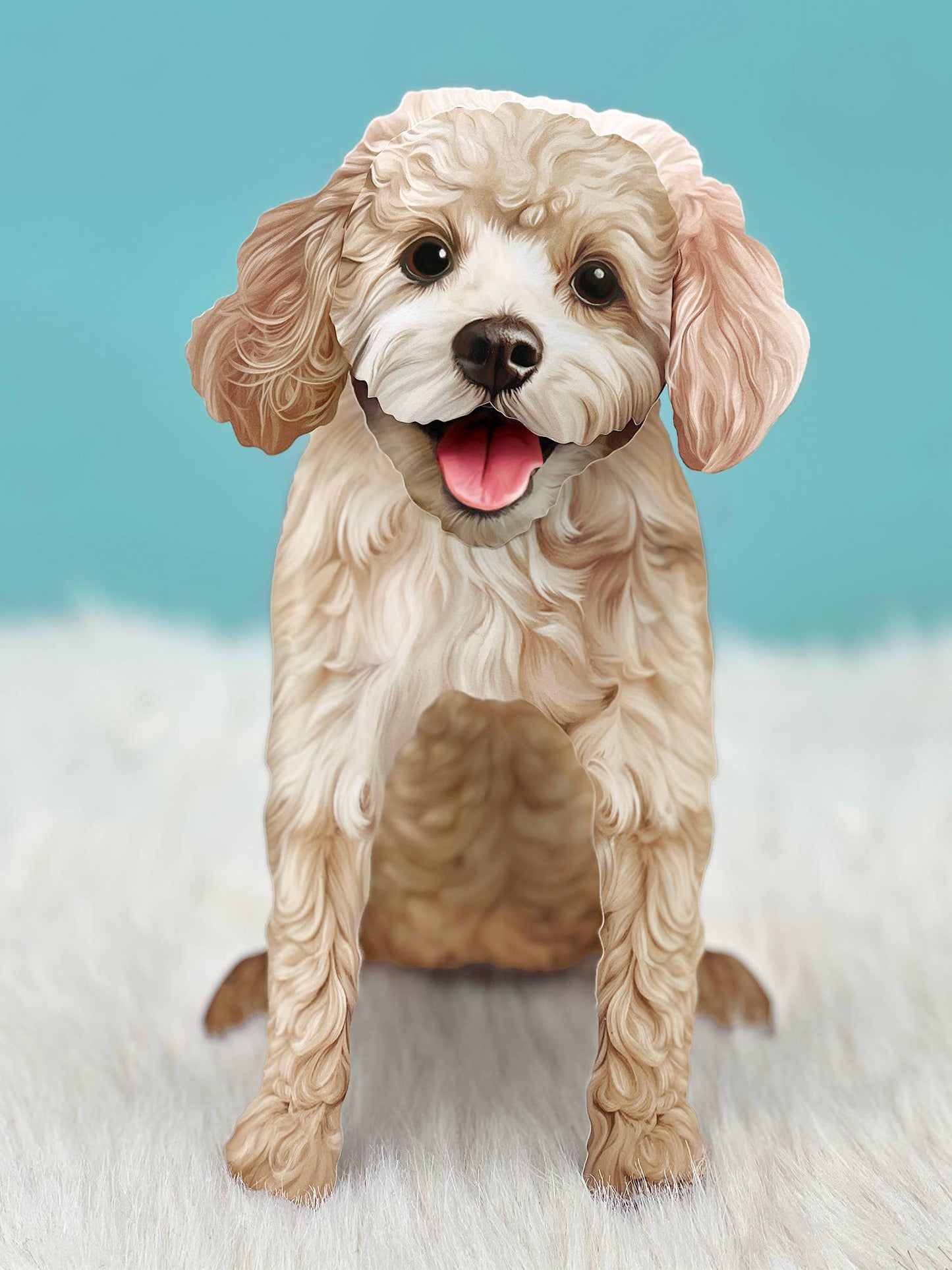 Poodle (6 Pop-up Greeting Cards)