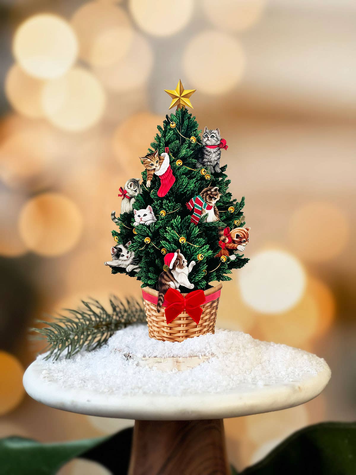 Mini Meowy Christmas Tree (10 Pop-up Greeting Cards)
