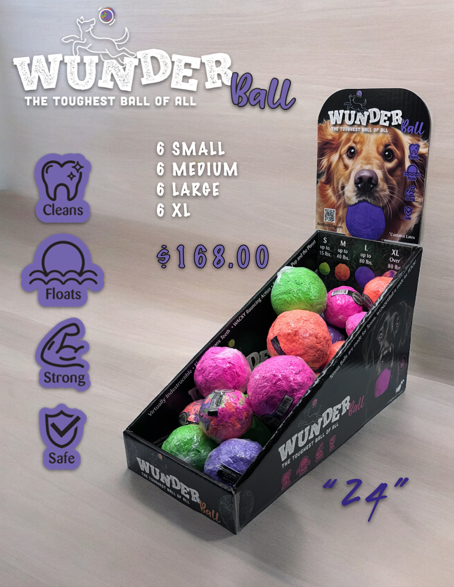 NEW BEST FETCH TOY! WUNDERball REGISTER Display 24 Balls!