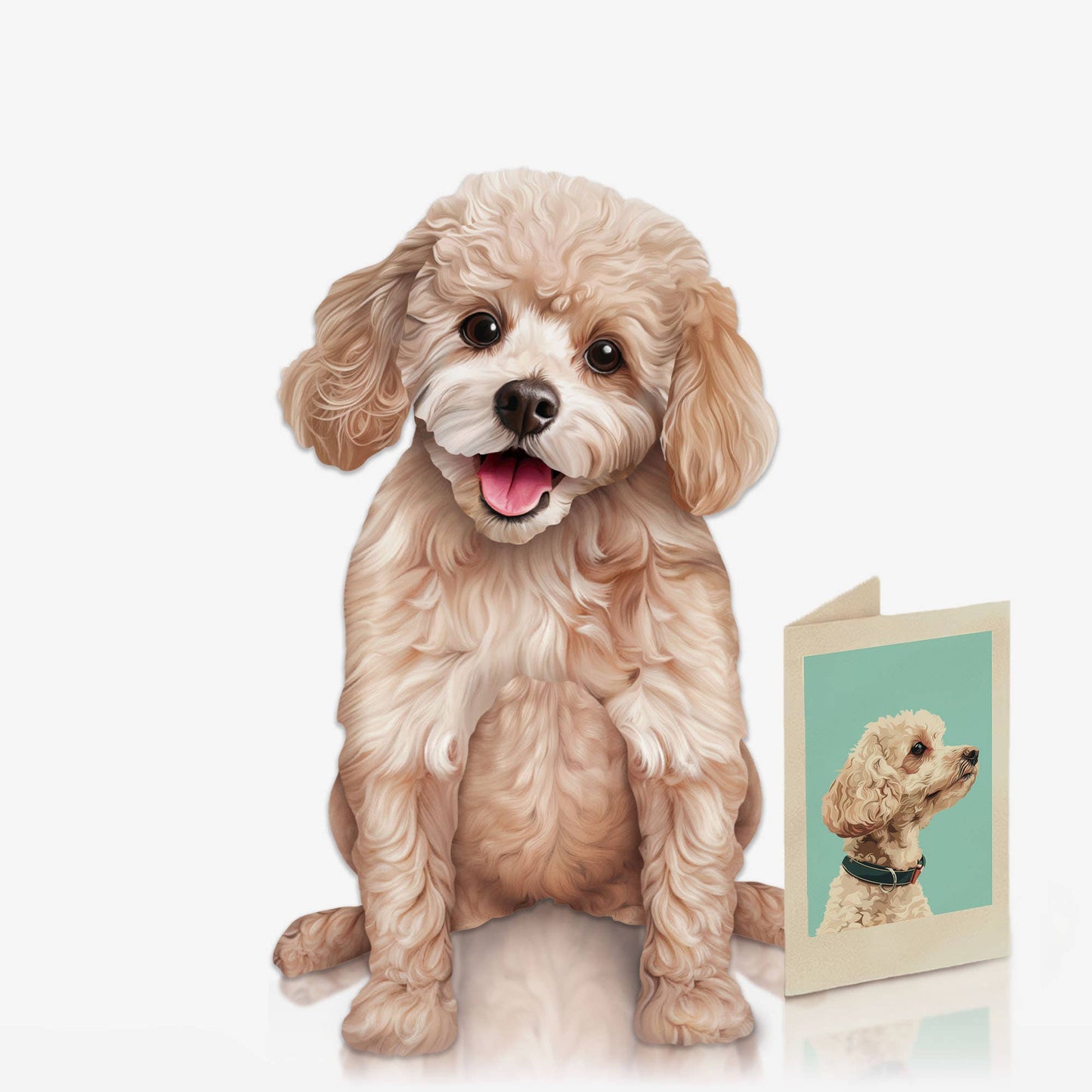 Poodle (6 Pop-up Greeting Cards)