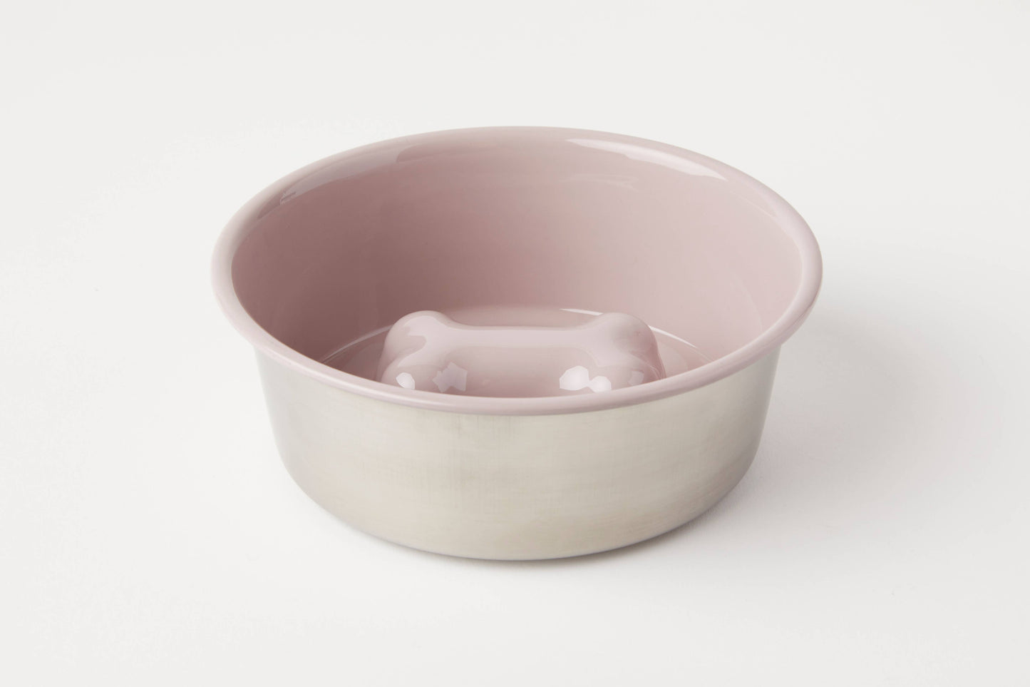 Bone Slow Feeder Bowl Pink (Large)