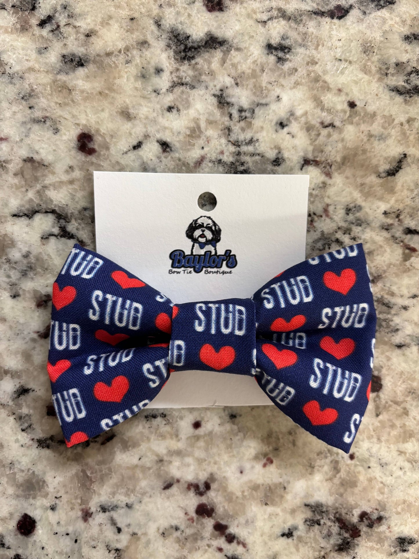 Stud dog bow tie, Valentine’s Day pet bow ties