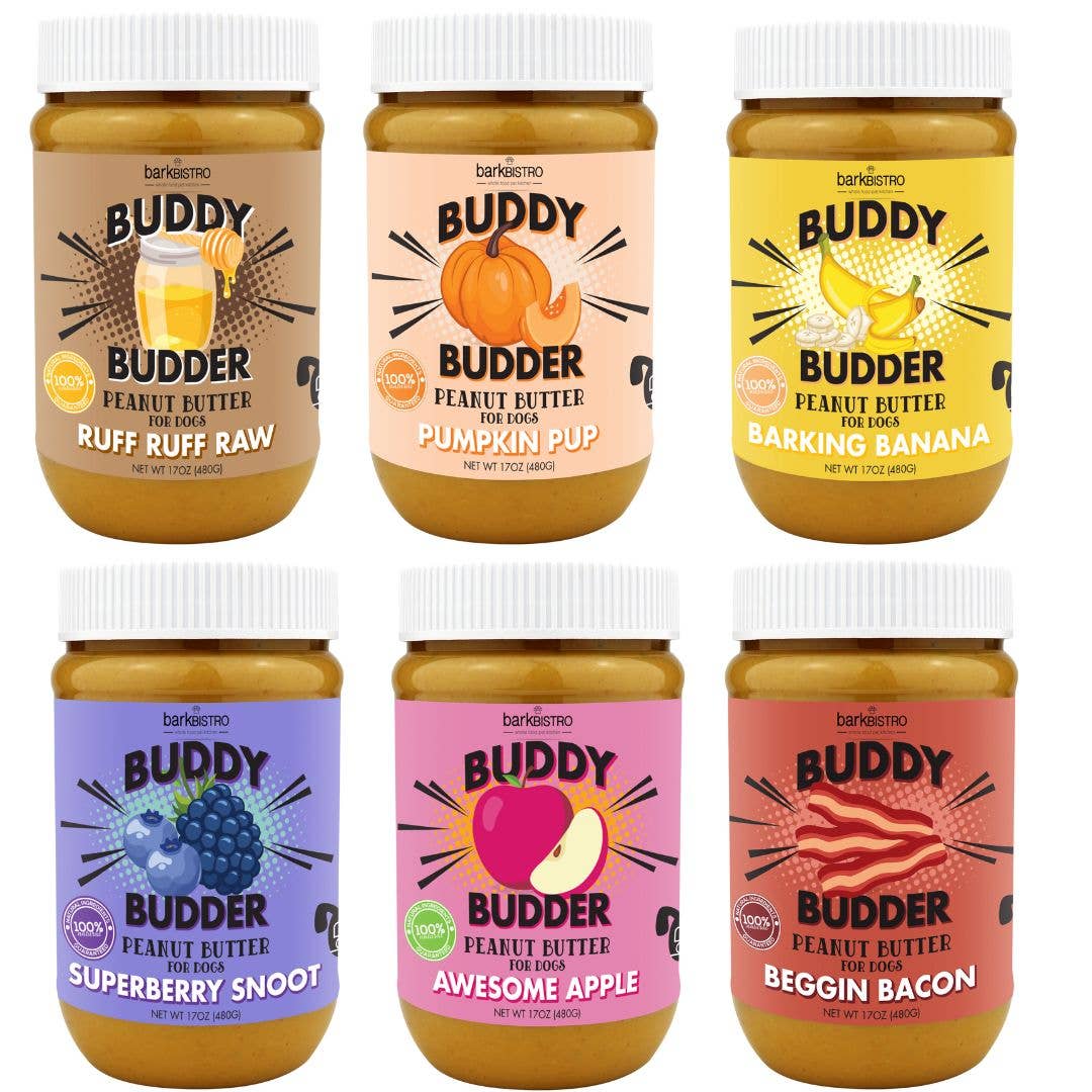 Dog Peanut Butter Buddy Budders 6 Flavors Pack