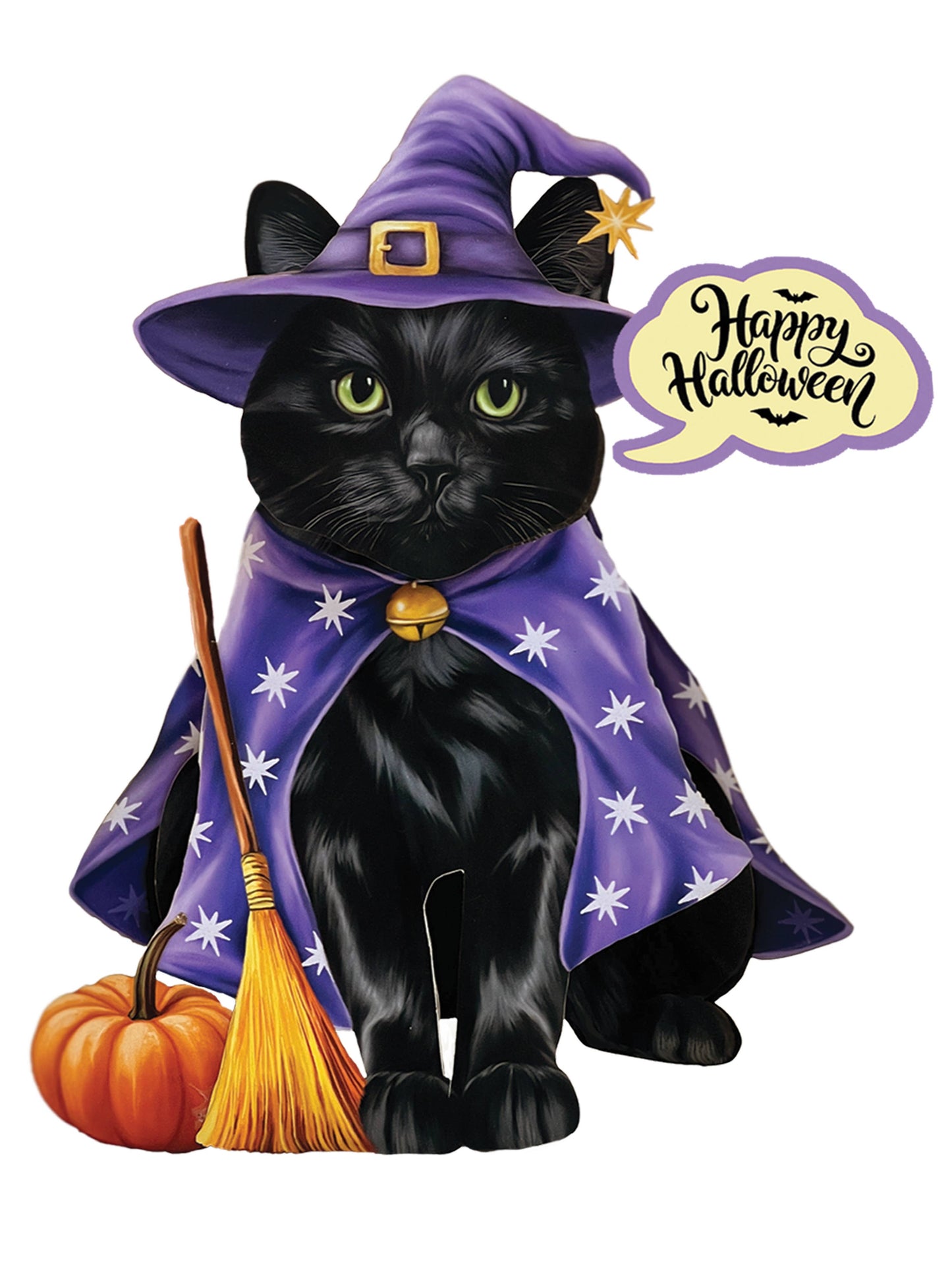 Mini Halloween Cat (10 Mini Pop-up Greeting Cards)