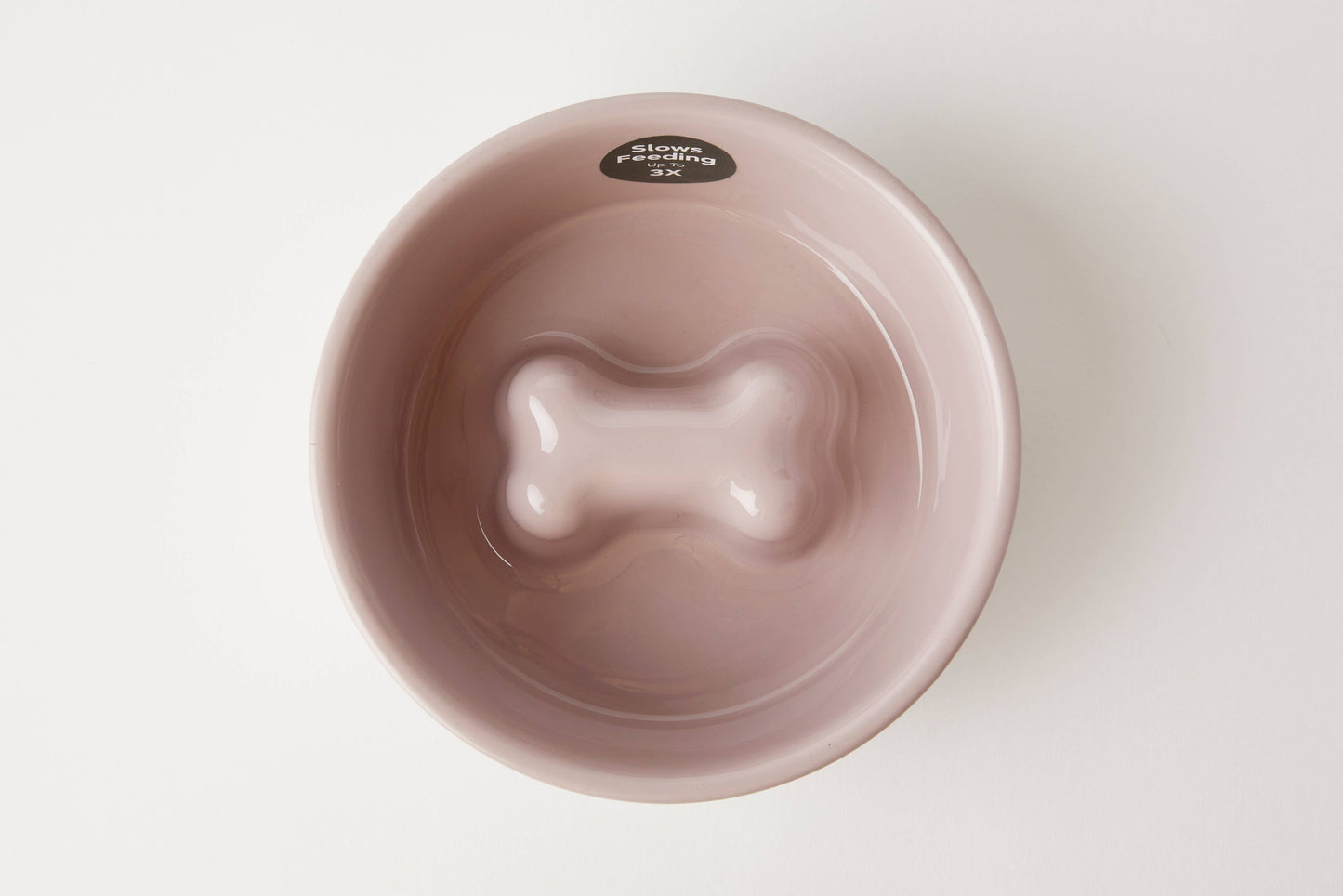 Bone Slow Feeder Bowl Pink (Large)