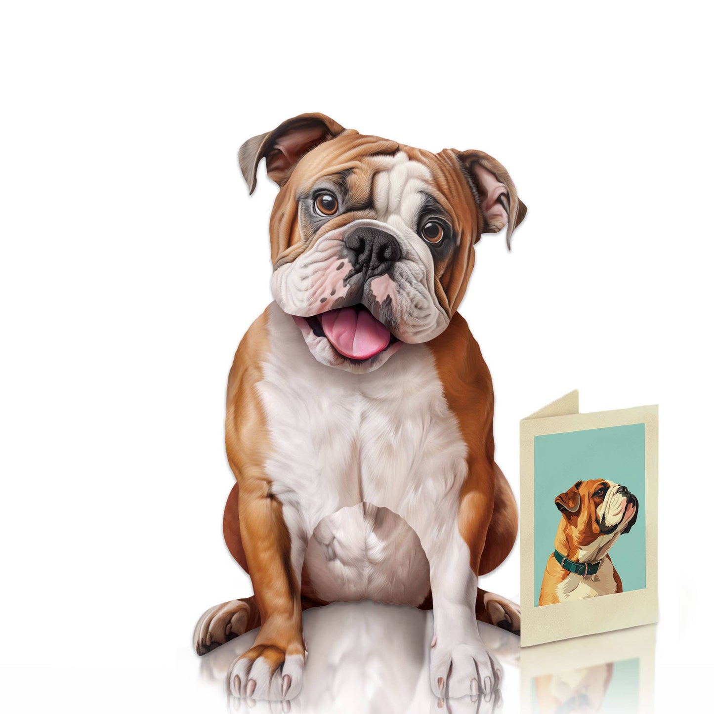 English Bulldog (6 Pop-up Greeting Cards)