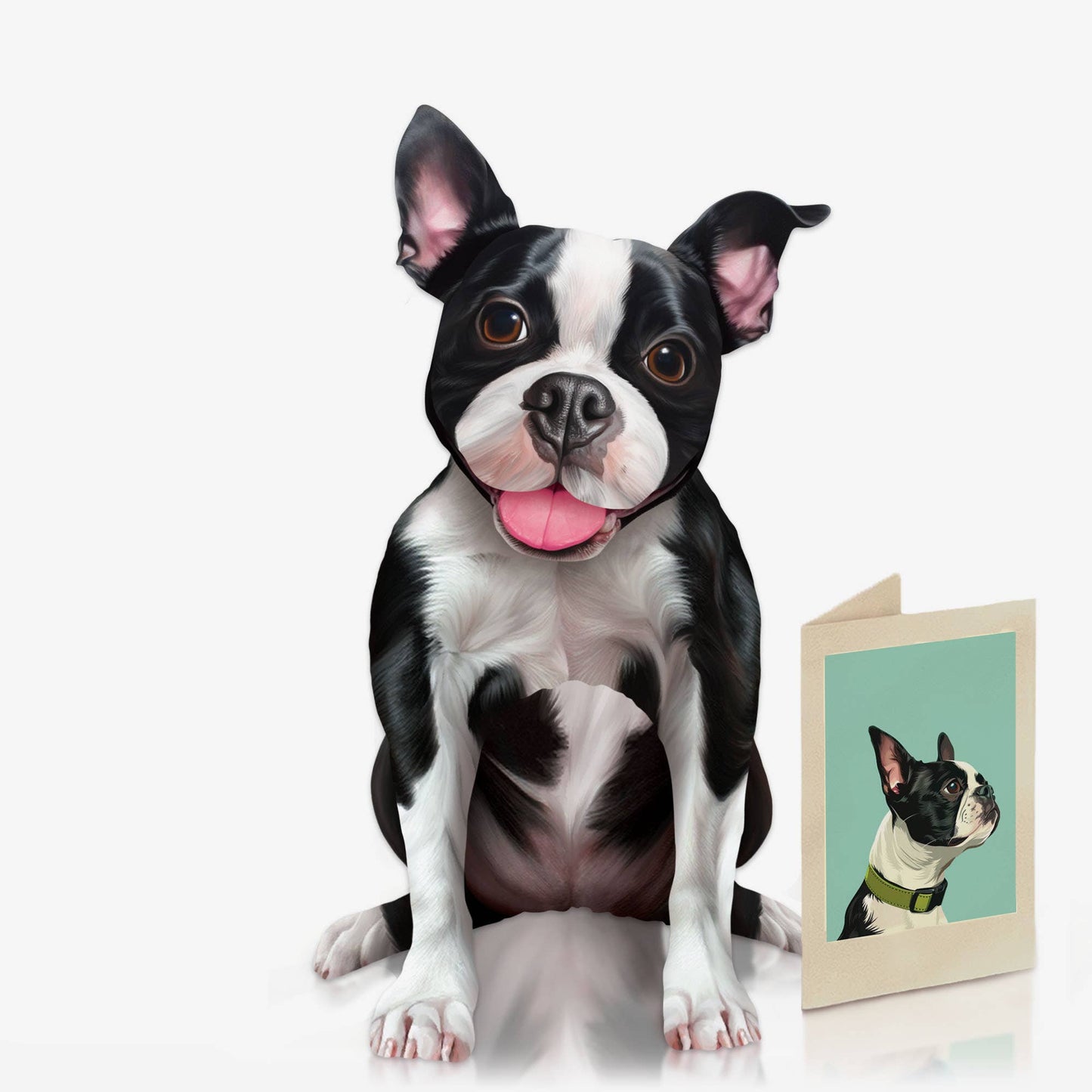 Boston Terrier (6 Pop-up Greeting Cards)