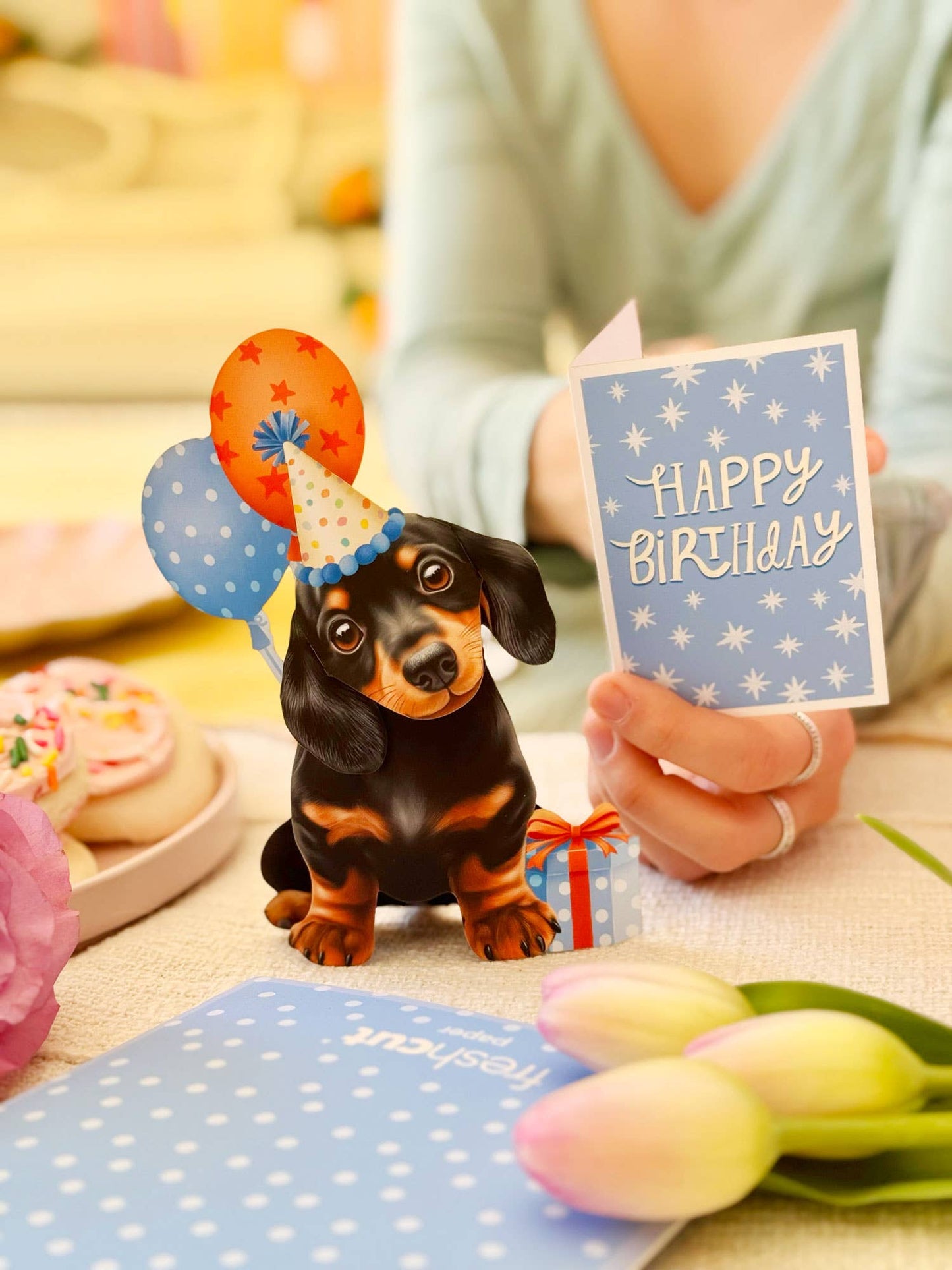Mini Birthday Puppy (10 Mini Pop-up Greeting Cards)