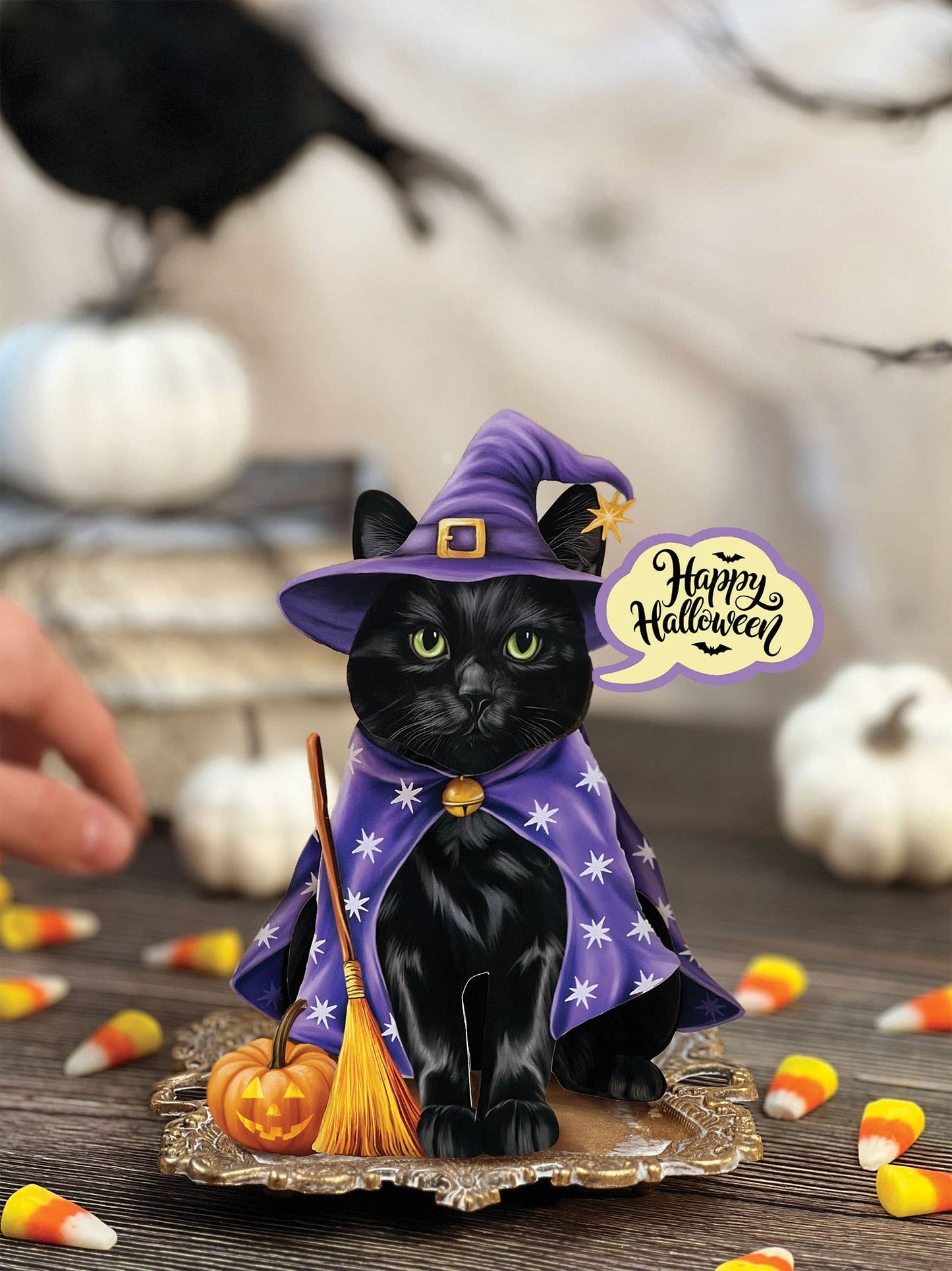Mini Halloween Cat (10 Mini Pop-up Greeting Cards)