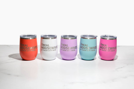 Real Housewives of YOUR CUSTOM CITY Polar Camel Wine Tumbler