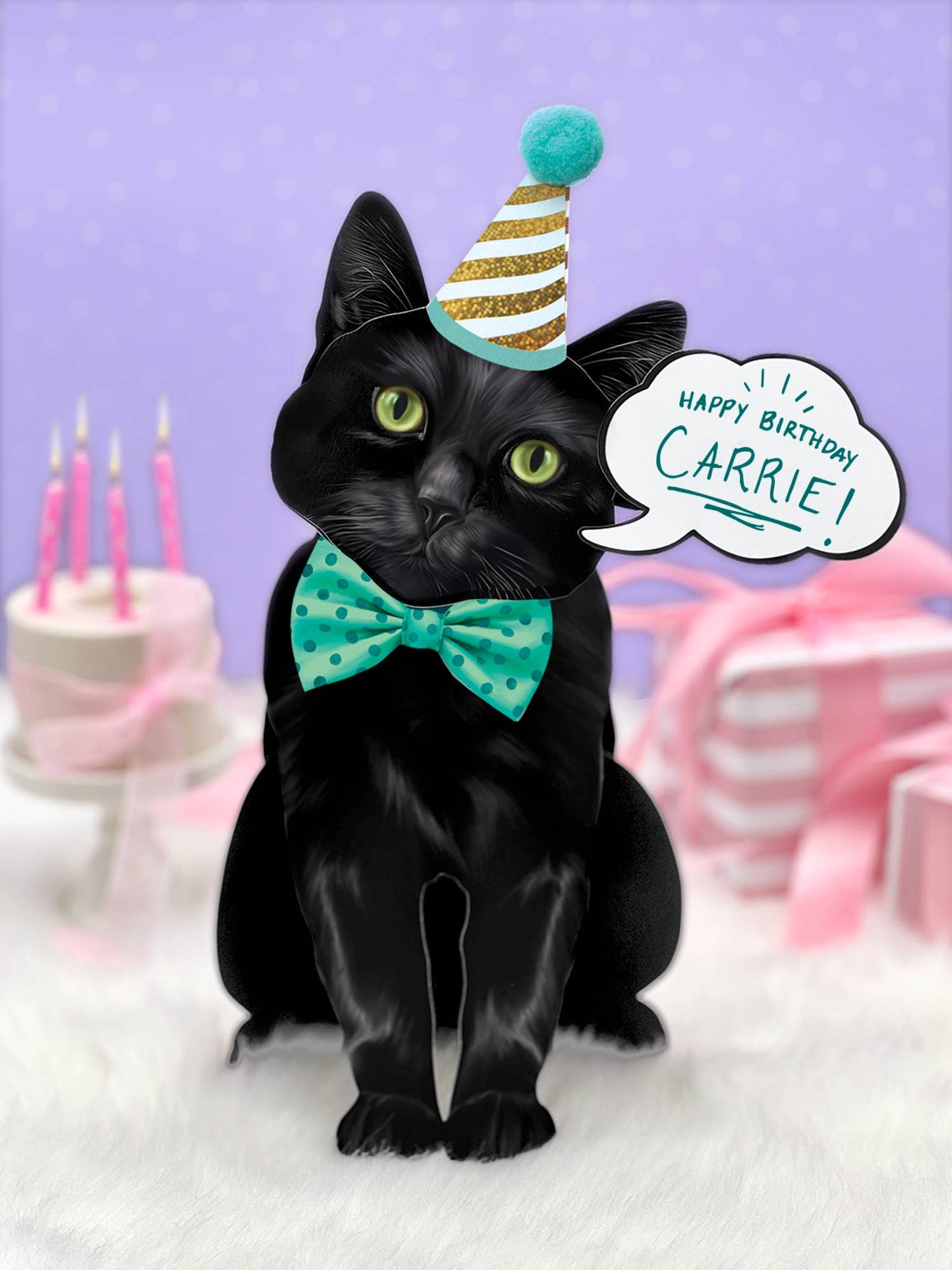 Black Cat (6 Pop-up Greeting Cards)