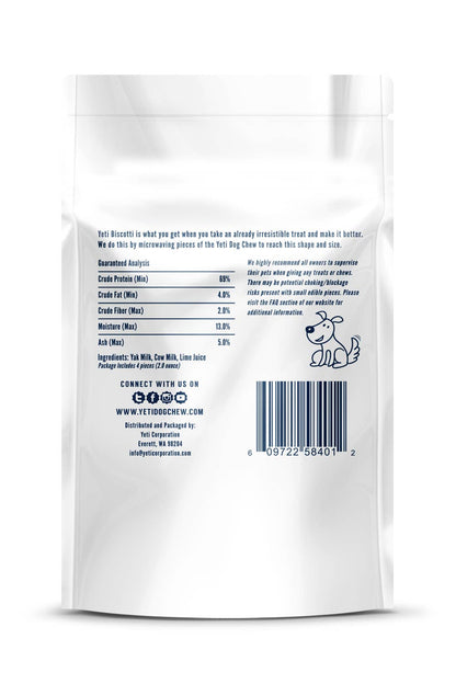 Yeti Biscotti Natural Himalayan Yak Cheese Dog Treats, 4 Pie