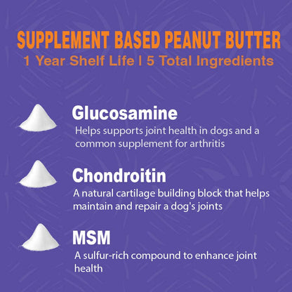8oz Senior Dog Peanut Butter Squeeze Pack