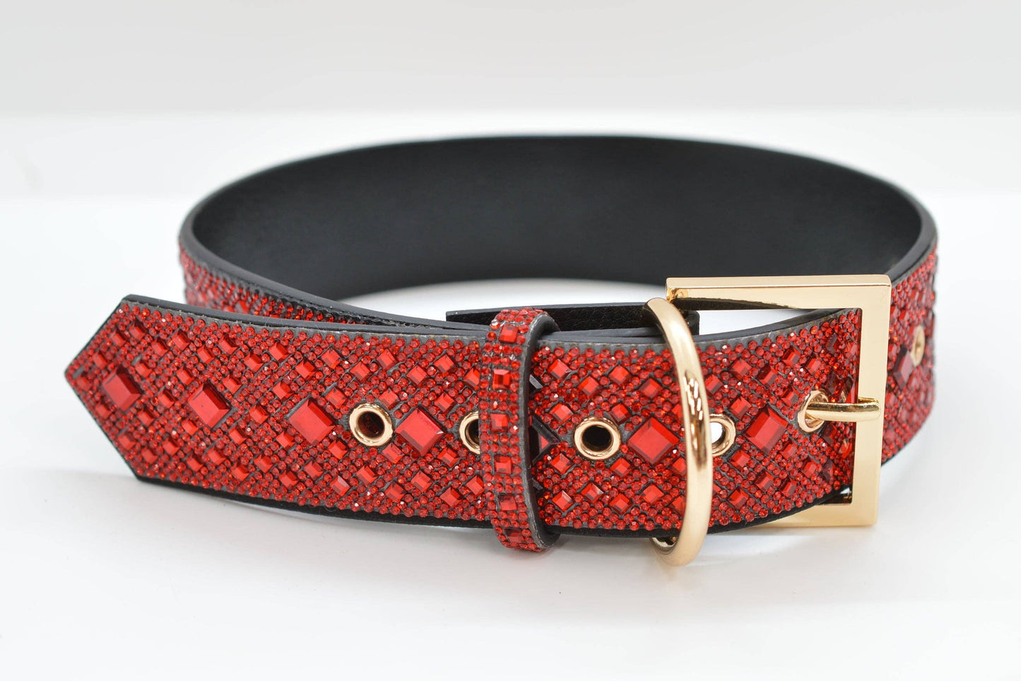 Red Rhinestone Dog Collar