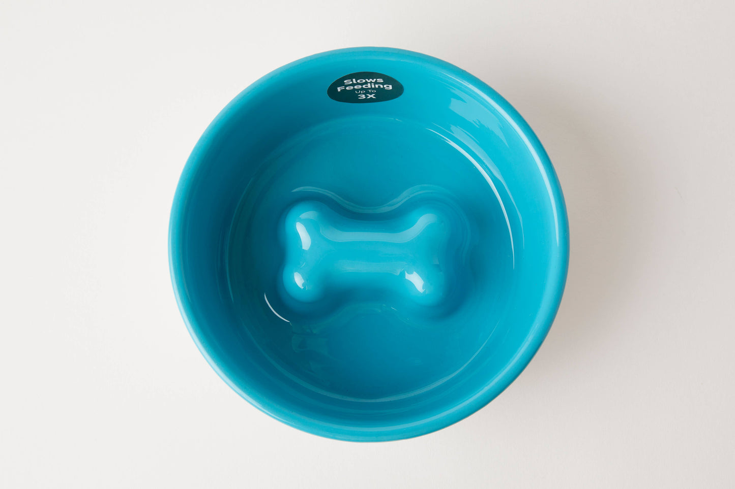 Bone Slow Feeder Bowl Blue (Large)