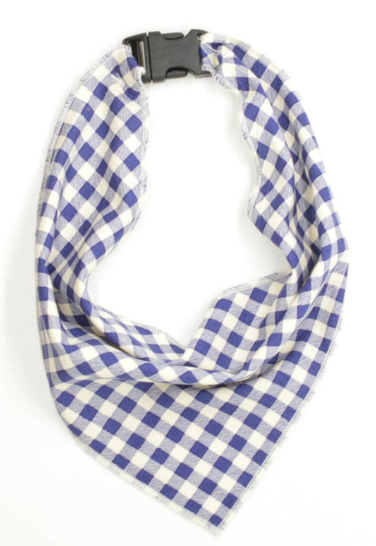 Blue Gingham Scarf for Dogs or Cats