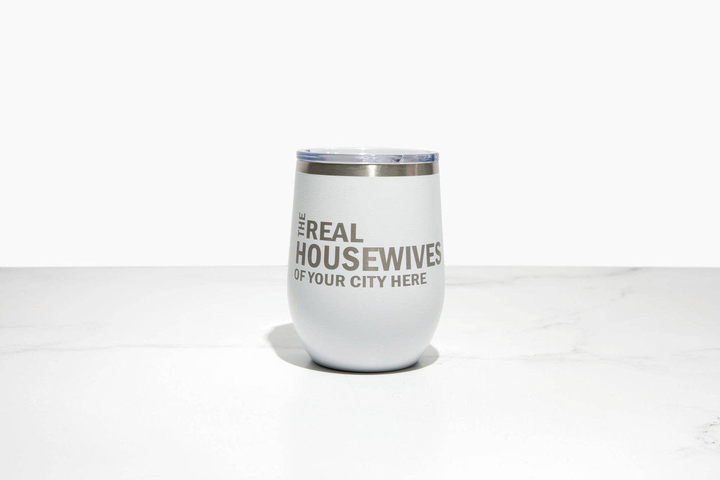 Real Housewives of YOUR CUSTOM CITY Polar Camel Wine Tumbler