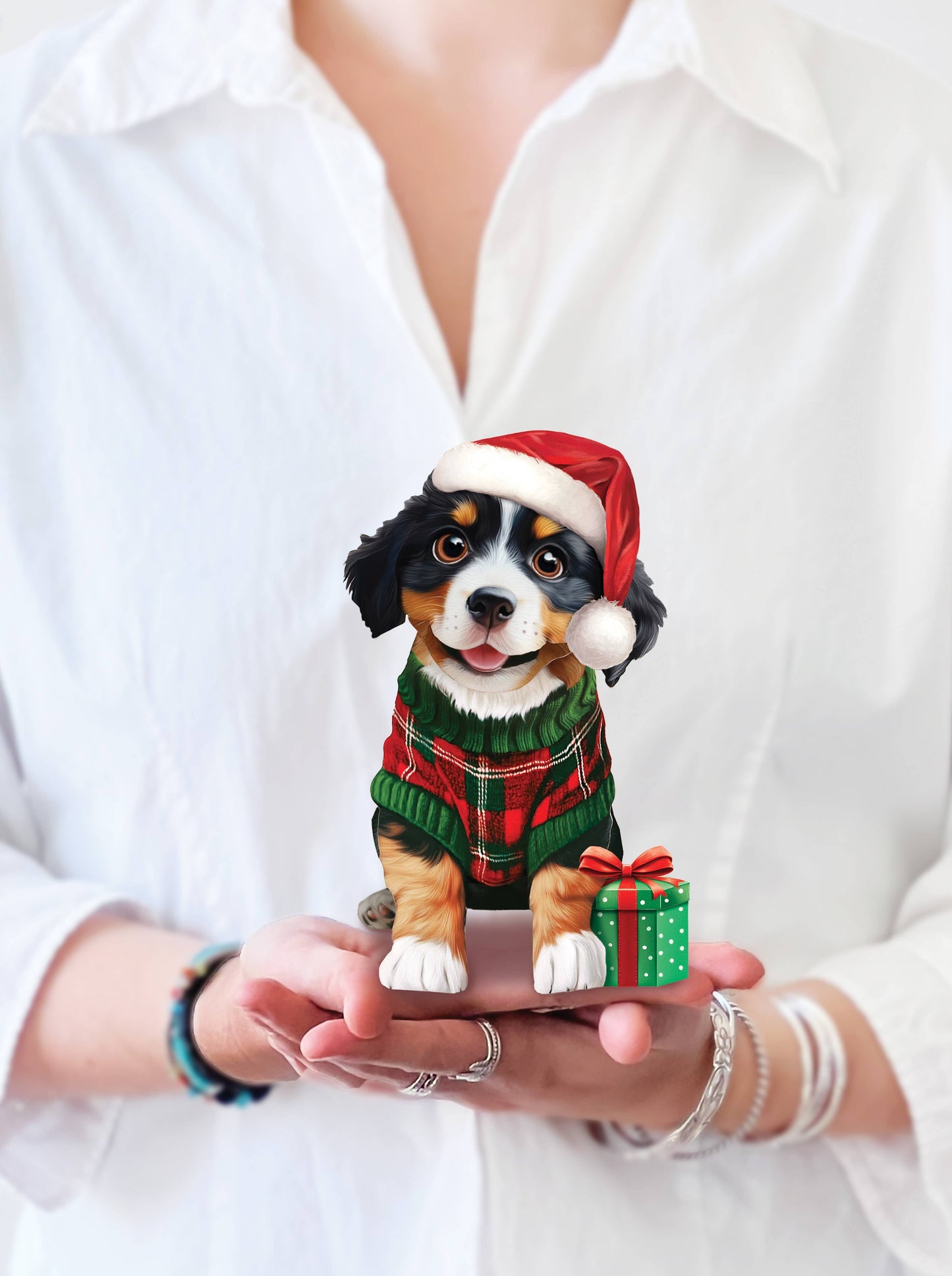 Mini Christmas Puppy (10 Mini Pop-up Greeting Cards)