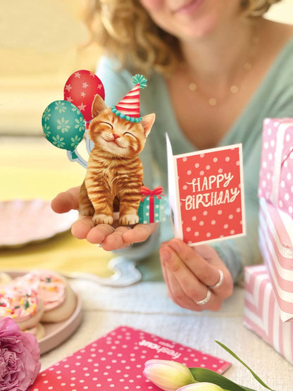 Mini Birthday Kitten (10 Mini Pop-up Greeting Cards)
