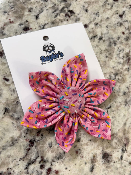 Sprinkles Pet collar Flower, birthday girl dog accessories