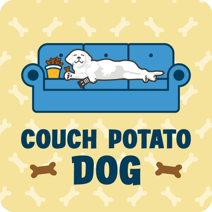 SALE - Cork Coaster - Couch Potato Dog