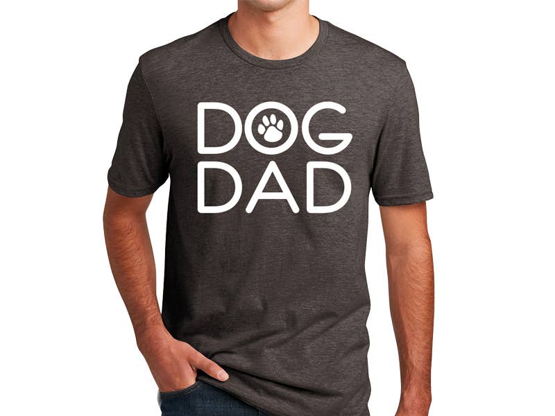 Dog Dad - Dark Heathered Brown T -shirt