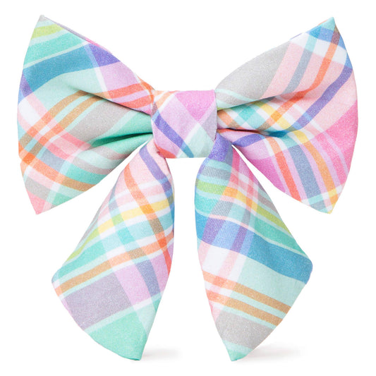 Blooming Plaid Lady Dog Bow