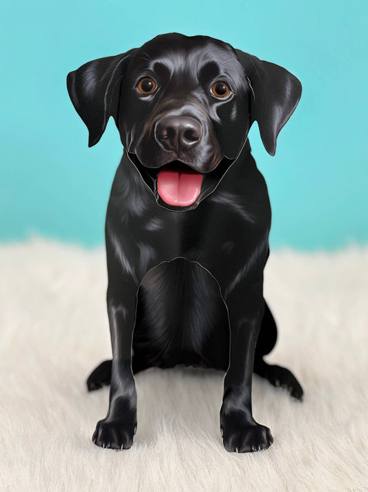 Black Lab (6 Pop-up Greeting Cards)