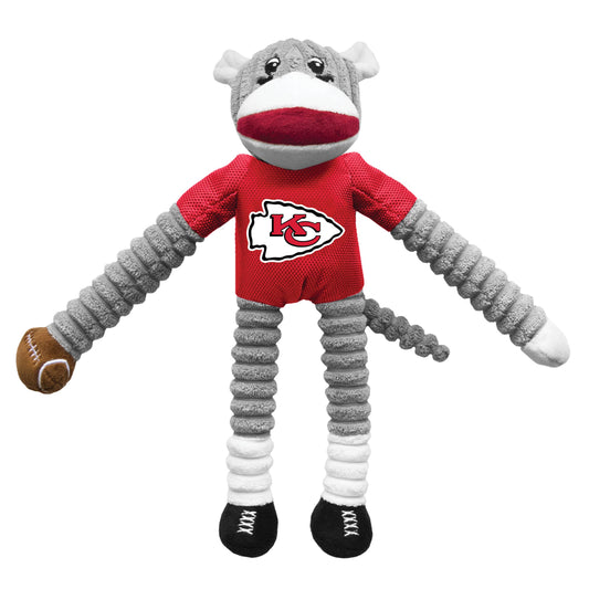 NFL Kansas City Chiefs Team Sock Monkey Pet Toy