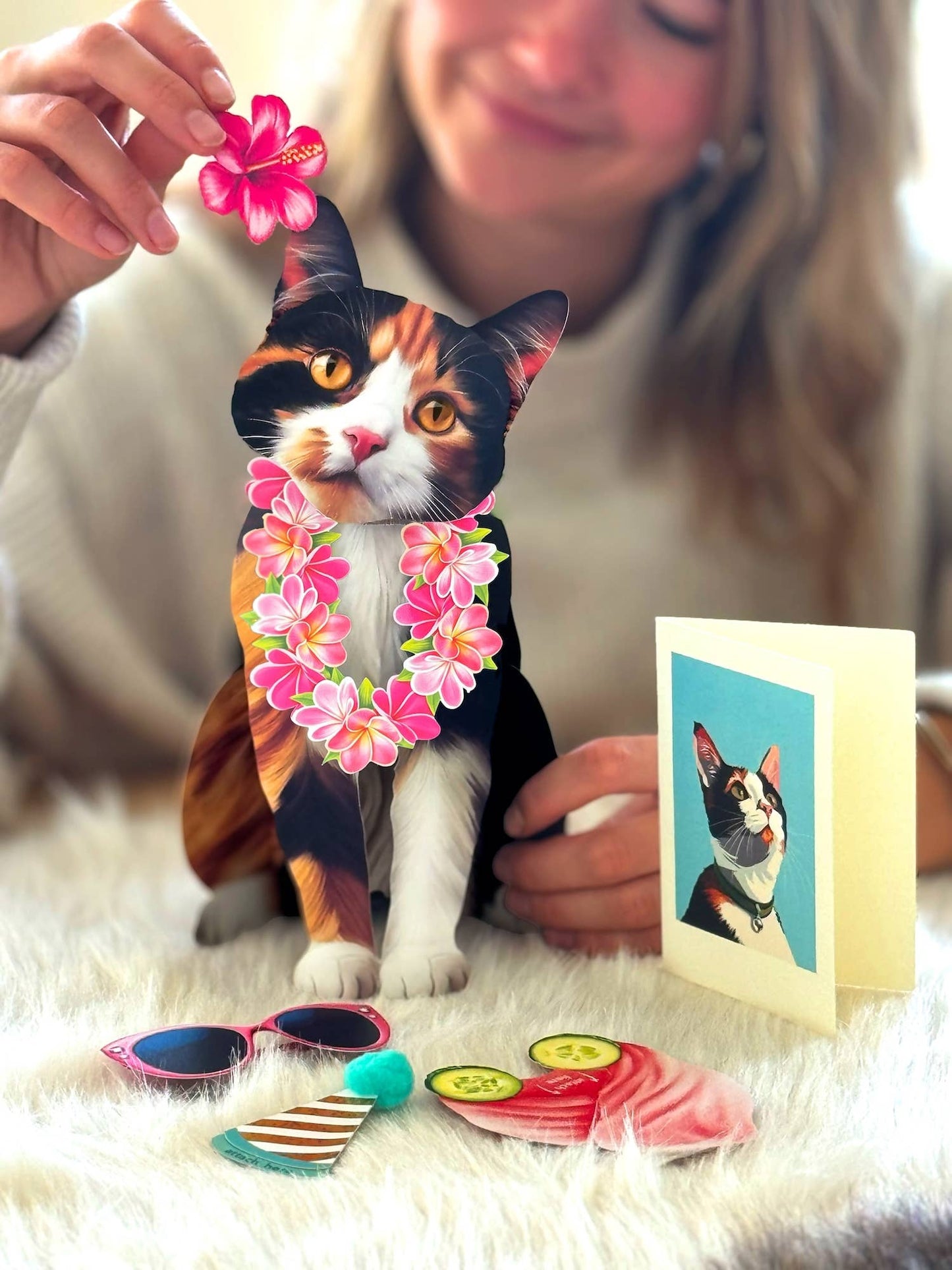 Calico Cat (6 Pop-up Greeting Cards)