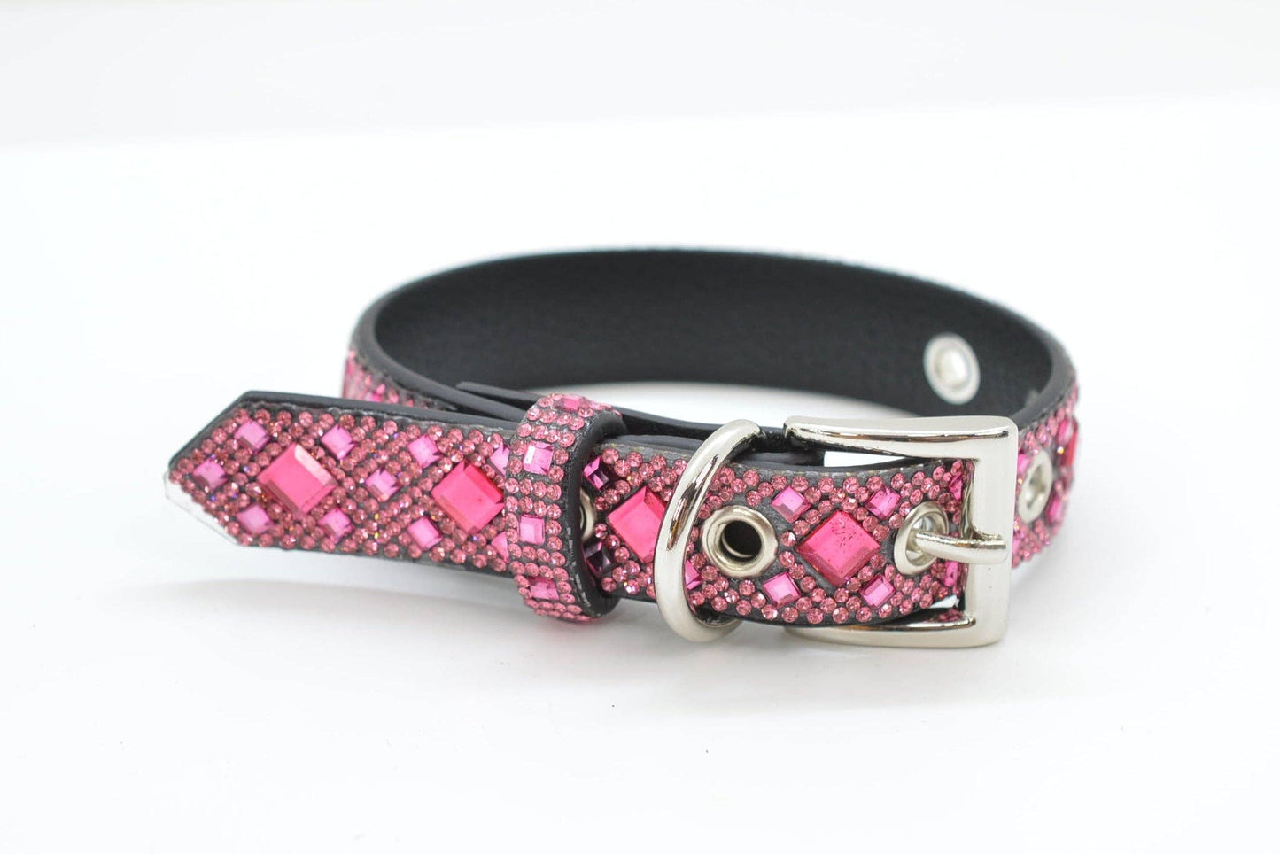 Pink Rhinestone Dog Collar