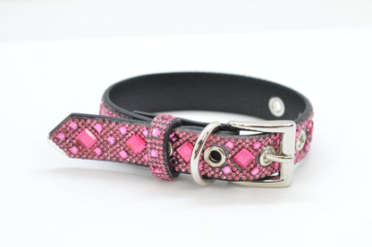 Pink Rhinestone Dog Collar