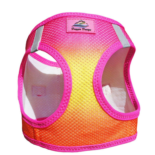 American River Ombre Dog Harness - Raspberry Pink & Orange