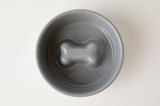 Bone Slow Feeder Bowl Grey (Large)