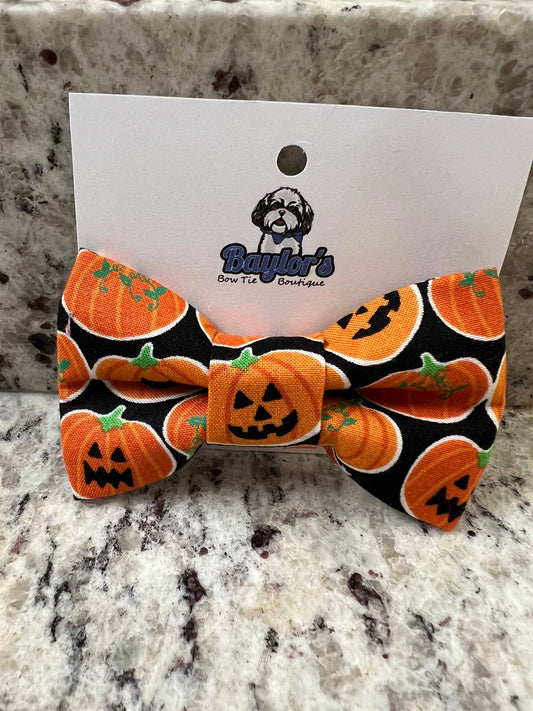 Jack o lantern dog Bow Tie, halloween dog bow tie