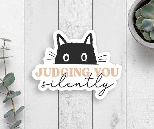 Judging You Silently Vinyl Sticker