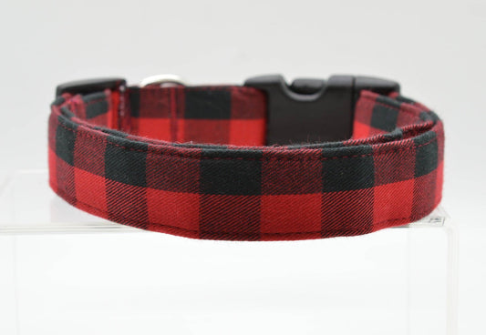 Red & Black Buffalo Plaid Collar