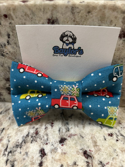 Christmas tree cars Pet Bow Tie 