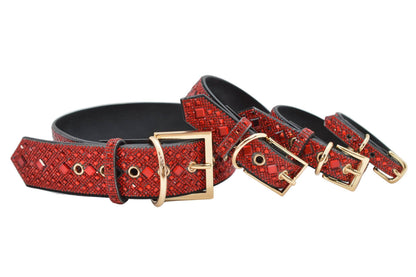 Red Rhinestone Dog Collar