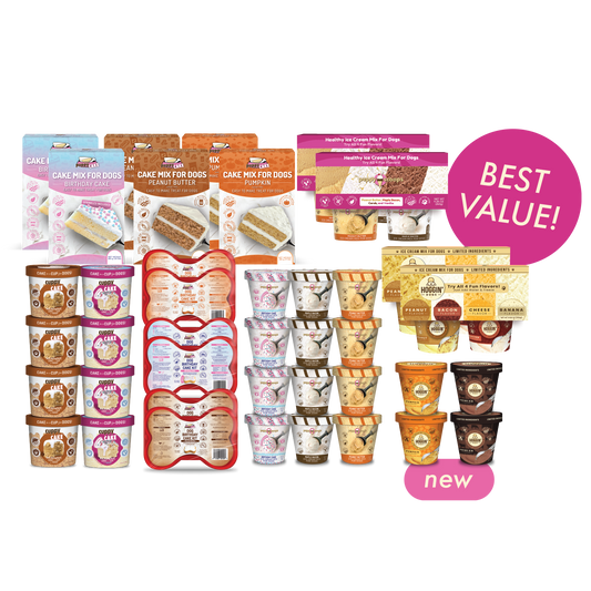 Puppy Cake Premium Assortment of Dog Cake and Ice Cream Mix