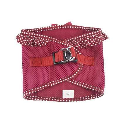 American River Polka Dot Dog Harness - Wine Polka Dot