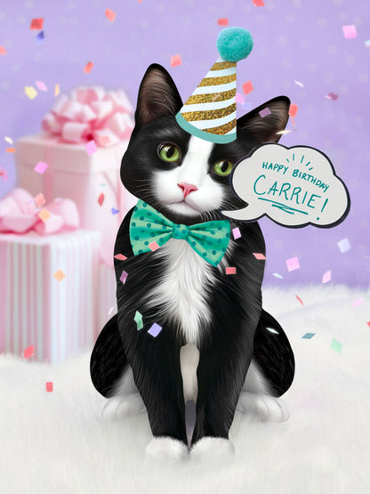 Tuxedo Cat (6 Pop-up Greeting Cards)