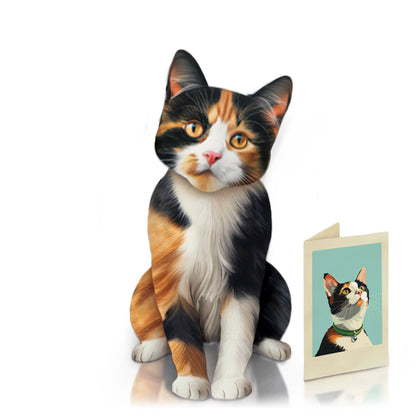 Calico Cat (6 Pop-up Greeting Cards)