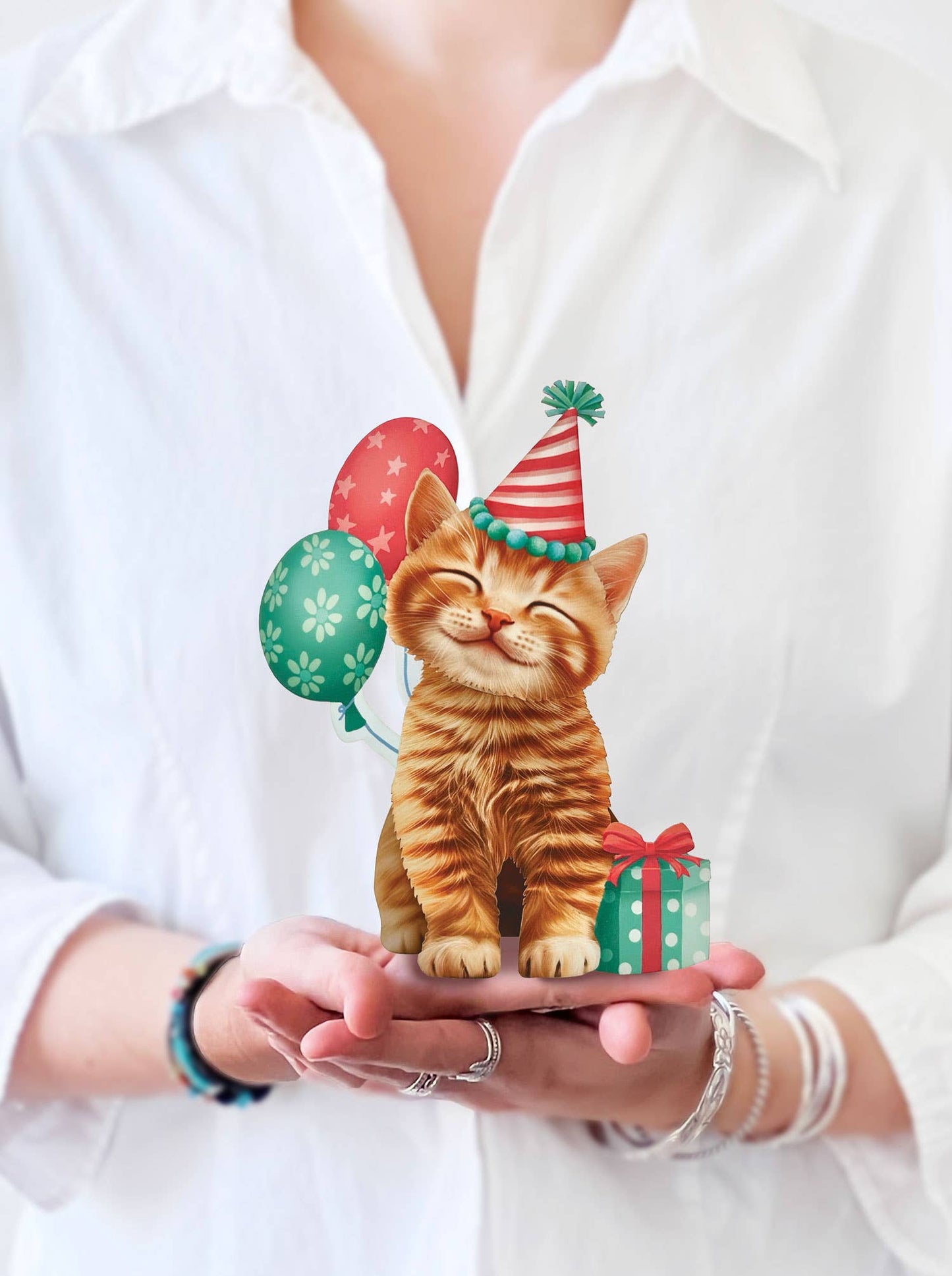 Mini Birthday Kitten (10 Mini Pop-up Greeting Cards)